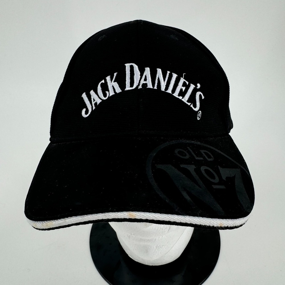 Jack Daniel's Whiskey Hat Cap Old No 7 Brand Black White One Size Fits Most